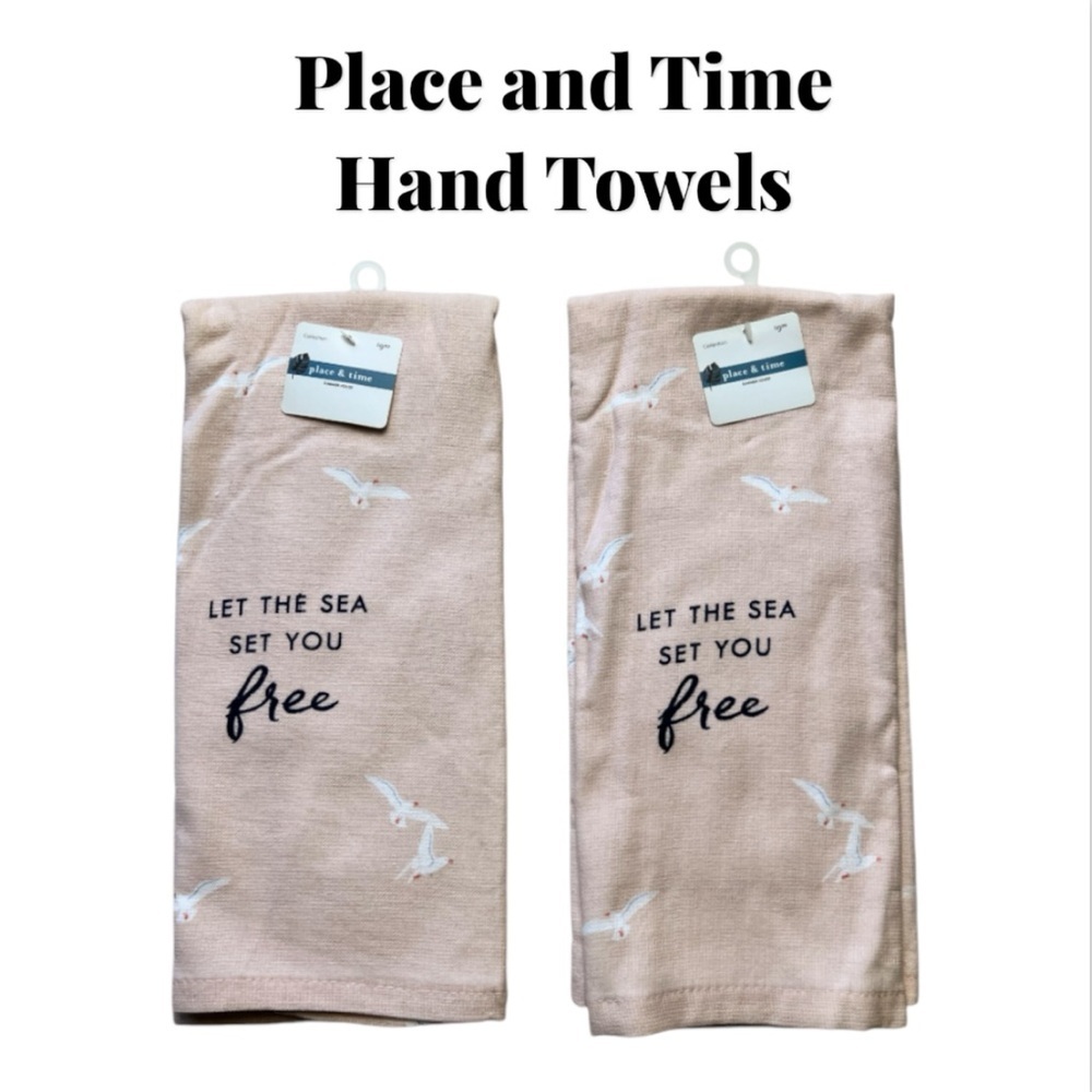 NWT Place & Time Hand Towels (Set Of 2) 16” x 26”
Summer House Collection